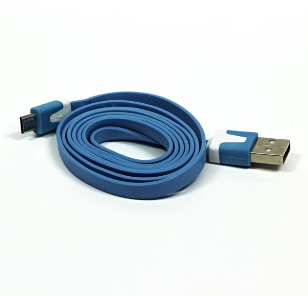 NoName Kabel USB microUSB 1m Niebieski