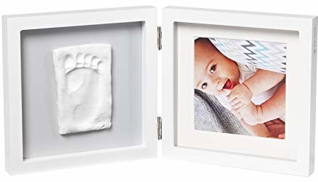 Baby Art My Baby Style Print Frame, Grey, Podwójna ramka na zdjęcia kwadratowa, z nadrukiem gipsowym do samodzielnego wykonania, wielokolorowa