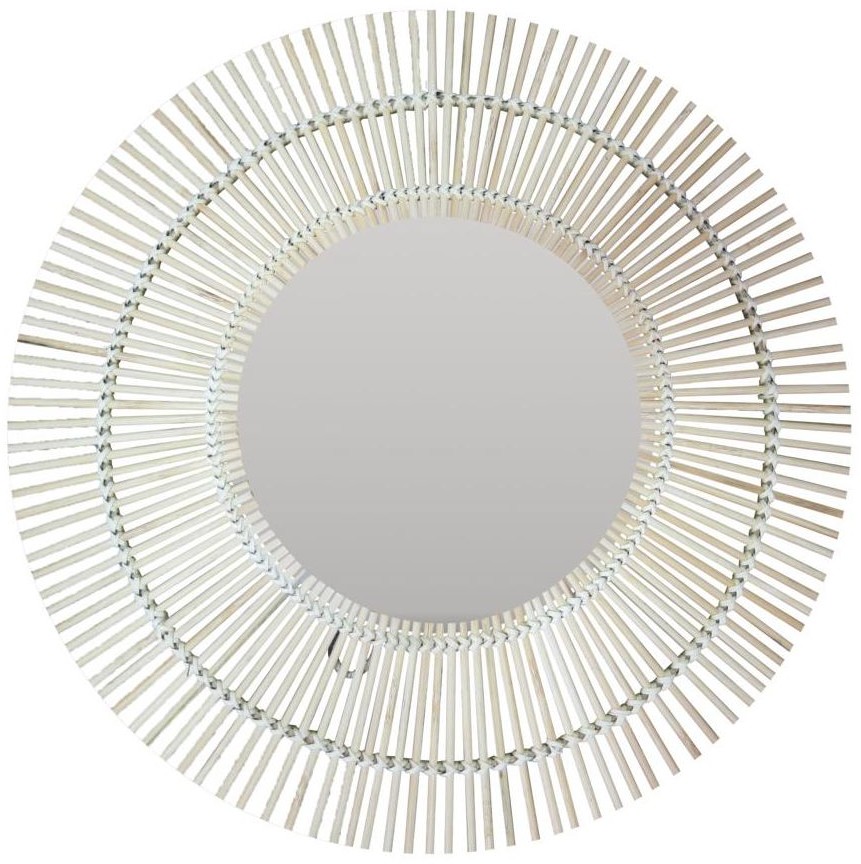 INSPIRE Lustro w bambusowej ramie Bamboo okrągłe śr. 55 cm Inspire