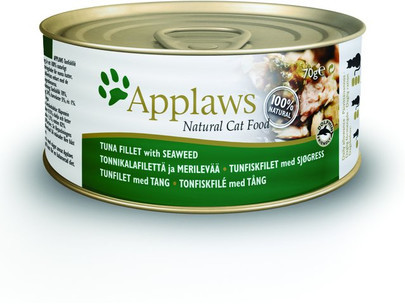 Applaws Cat Tin Tuna Fillet and Seaweed 12x(6x70g) mokra karma dla kota Filet z tuńczyka i wodorosty
