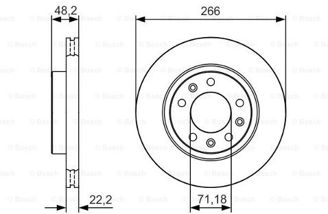 BOSCH Tarcza hamulcowa przednia, 0 986 479 C34  0986479C34