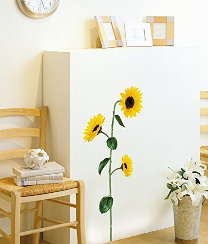 Ambiance-Live tatuaż na ścianę słoneczniki AMB-58236_Multicolor