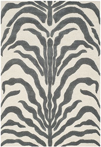 Safavieh cam709 a 4 dywan nahla tekstury, wełna, kość słoniowa/ciemnoszary, 121x182 x 1.27 cm CAM709A-4