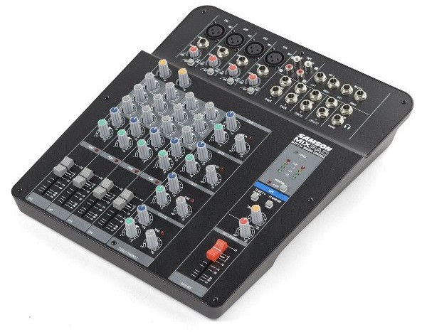 Samson MixPad MXP124 - mikser audio 4 x MIC/Line ( XLR/ Jack 1/4)- 4 x stero (Jack 1/4)- 1x AUX