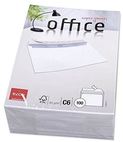 ELCO envelope Office C6, Bright White HK bez okienka 80 G/M2 100 ST 74454-12