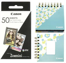 Canon Papier fotograficzny ZP-2030 50 x 76mm 50ks pro Zoemini + fotoalbum + stojánek 3215C007)