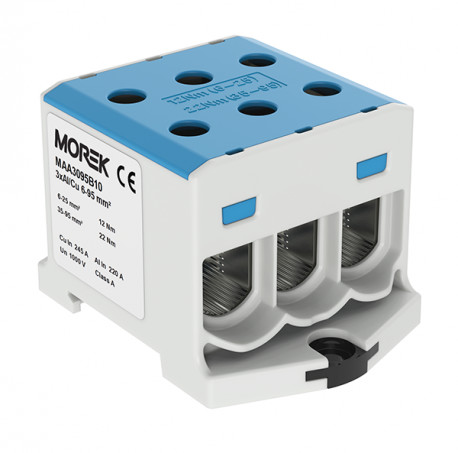 Geberit MOREK szynowa 6-95mm2 nieb 6 otwor AL/CU TH35 1P MAA3095B10 Morek 4320 MAA3095B10