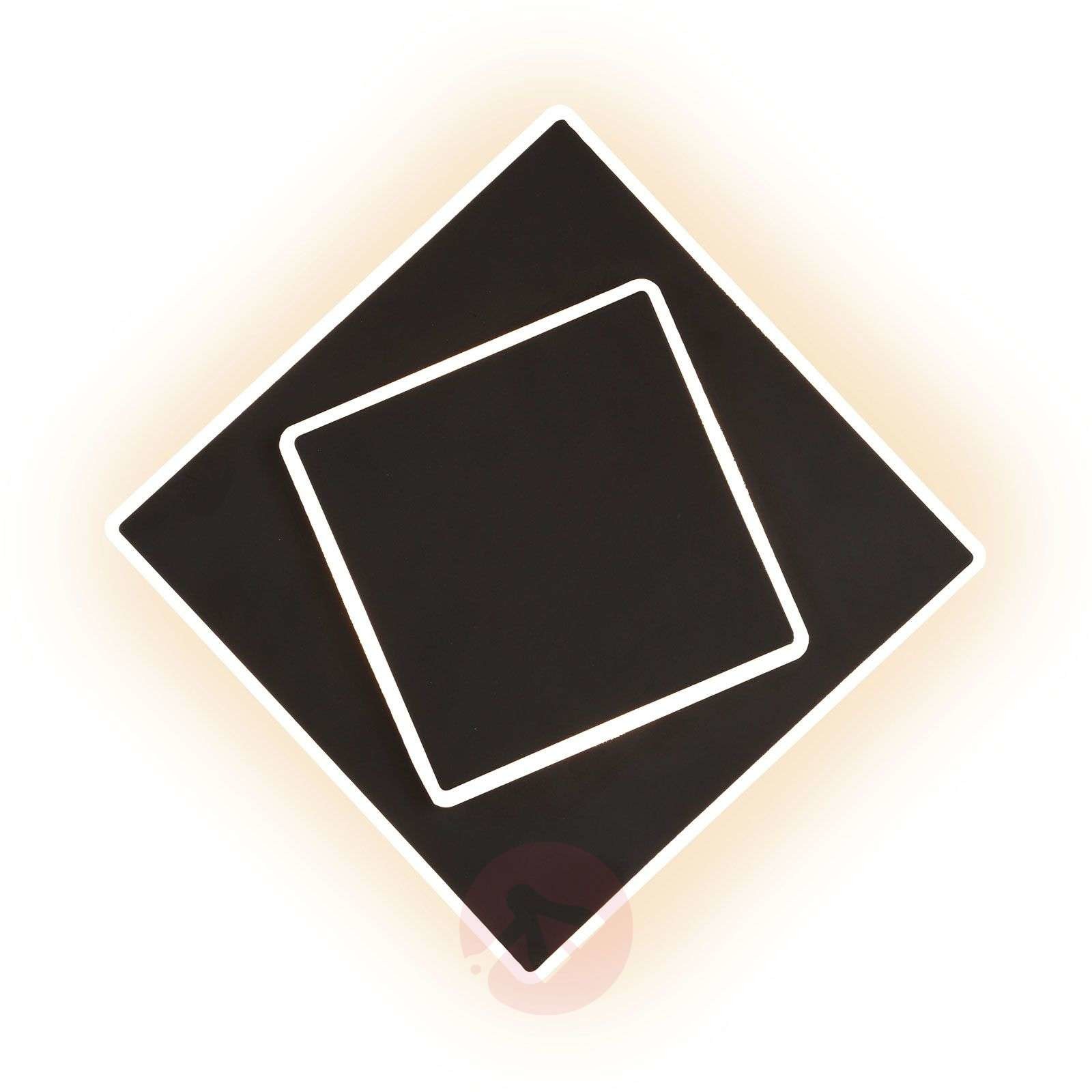 Mantra Kinkiet LED Dakla, czarny, 18x18 cm
