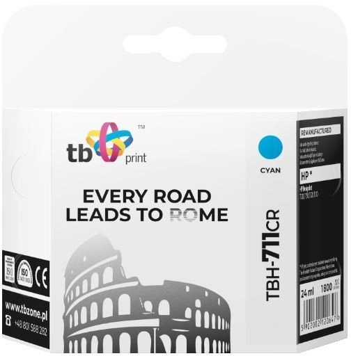 TB Print TB Tusz do HP DesignJet T530 TBH-711CR CY ref