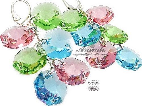 Swarovski Arande Długie Kolczyki Srebro Octagon 3213619238