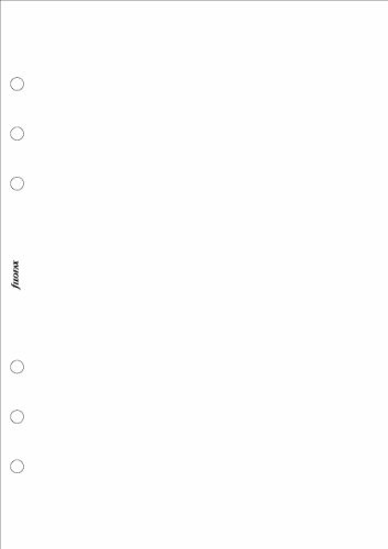 Filofax Refill unikać bezpośredniego kontaktu ze zwykłym papierem 25 arkuszy A5 White Ref. 342405 FBA_342405