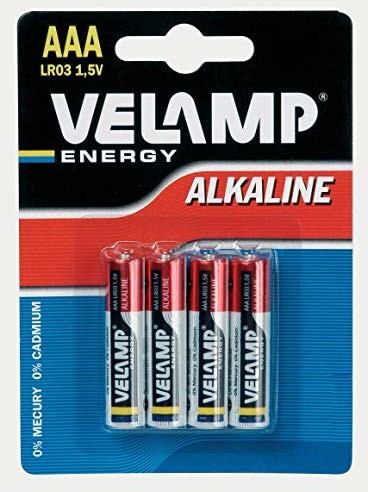 Velamp Velamp LR03/4BP blister 4 baterie LR03 AAA alkaliczne, czerwone, zestaw 4 sztuk LR03/4BP