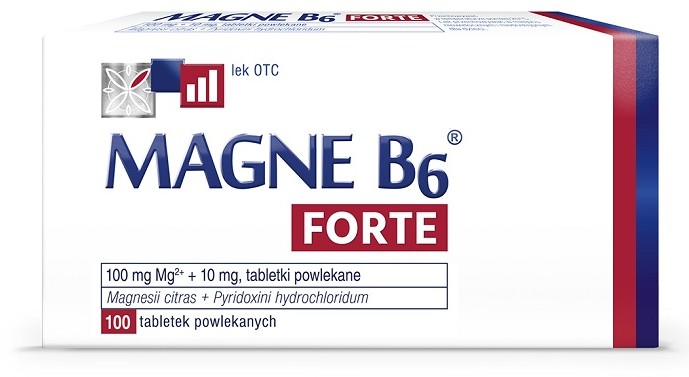 SANOFI AVENTIS SP. Z O.O. Magne B6 Forte 0,1 g + 0,01 100 Tabletek Powlekanych