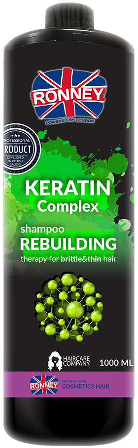 Keratin Complex Szampon z keratyną do włosów osłabionych Ronney 1000ml