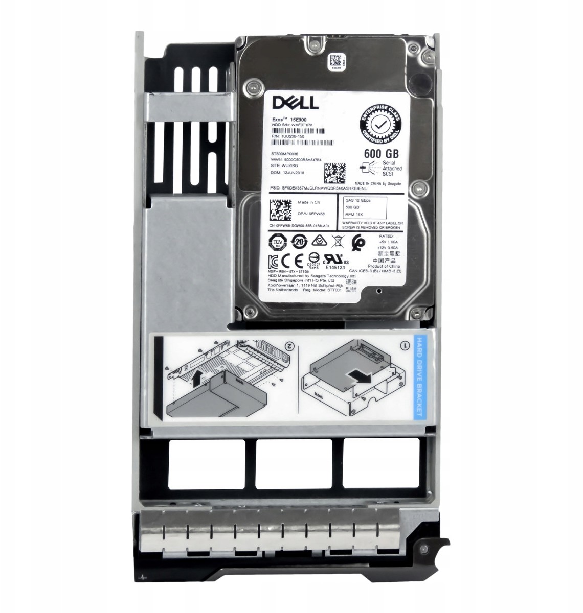 Dell 0FPW68 600GB 15k 256MB SAS-3 3.5' ST600MP0036