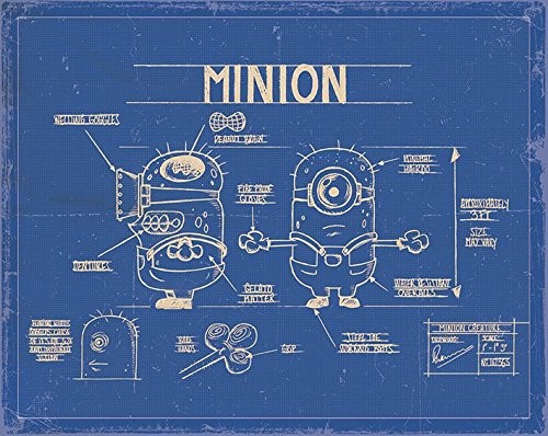 Despicable Me Minion Blue Print 40 x 50 cm nadruki na płótnie, wielokolorowa WDC94474