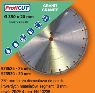 ProfiCut Tarcza ProfiCut SEG do granitu 350x20/25,4