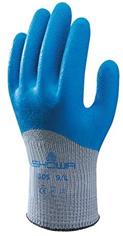 Showa Gloves Showa S sho305 nr 305 Grip Xtra rękawiczki, rozmiar: S, szara/niebieska (2 sztuki) SHO305-S