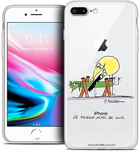 Caseink Etui ochronne do Apple iPhone 8 Plus, ultracienkie, motyw: Je Pense CPRNTSKI8PLUSSAWING