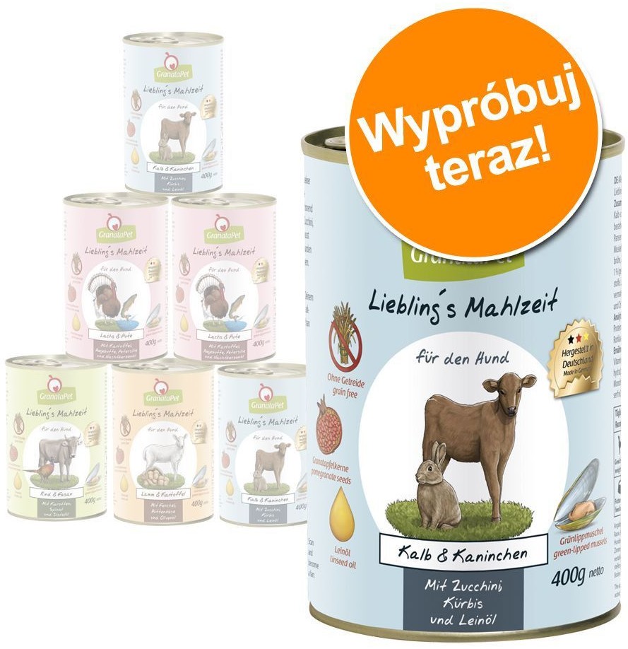Granata Pet Mieszany pakiet Lieblings Mahlzeit 24 x 400 g