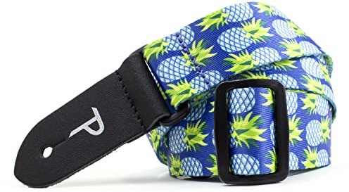 Perri's Leathers Perri's Leathers FWS15-7096 nylonowy pasek ukulele - 3,8 cm, turkusowe ananasy FWS15-7096