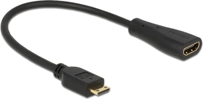 Delock Kabel HDMI Ethernet A - mini HDMI C 0.23m 65650
