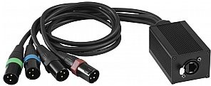 Eurolite DNK-1 Adapter DMX-RJ45 Rozdzielacz sygnału RJ45 / 4 x XLR 70064831