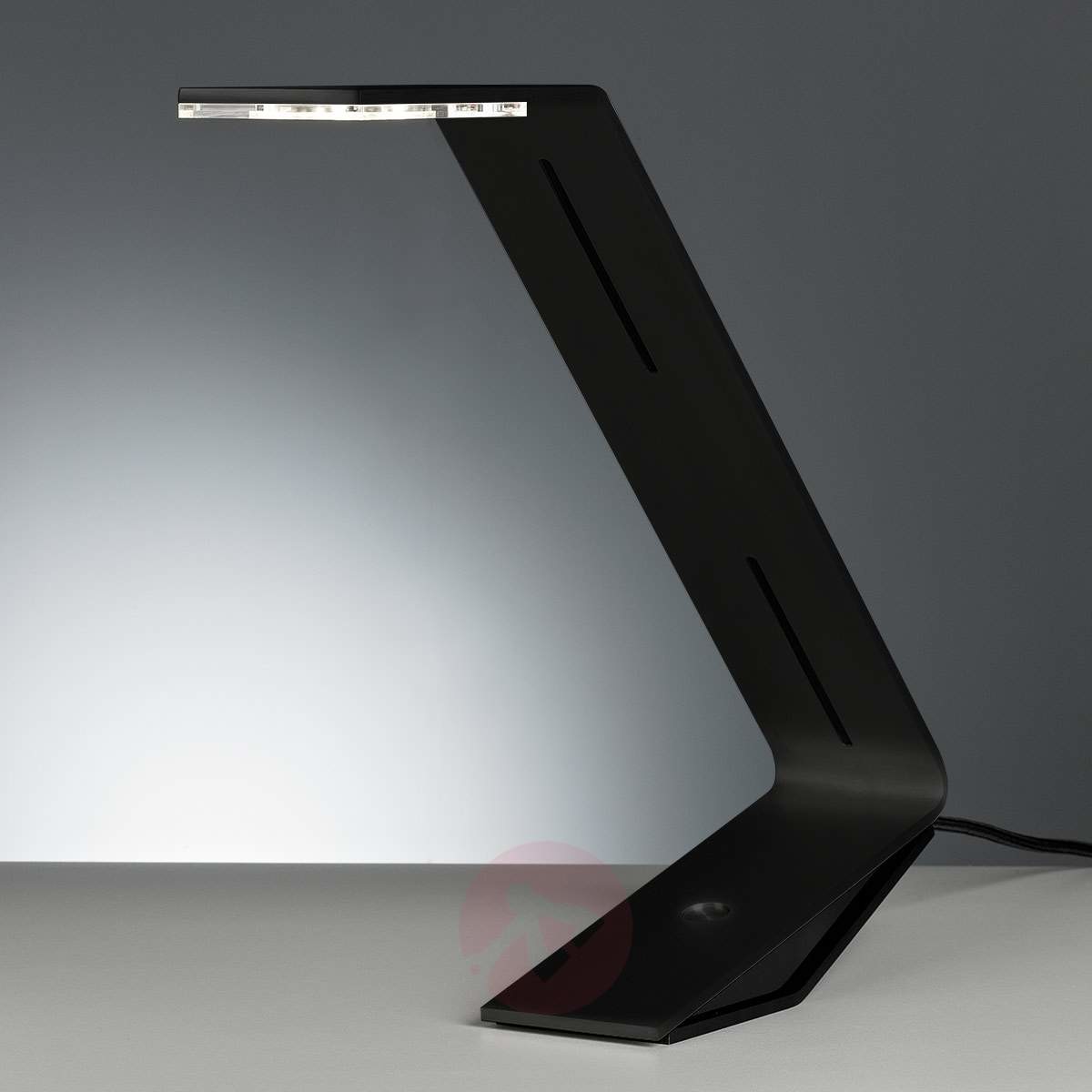 TECNOLUMEN Lampa stołowa LED FLAD, czarna
