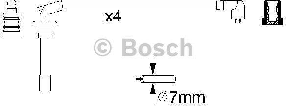BOSCH Komplet przewodów zapłonowych 0 986 356 867