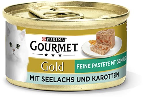 Purina GOURMET Gourmet 12176196 Mokra Karma dla Kotów z Łososiem i Marchewką, 12 x 85 g 12176196