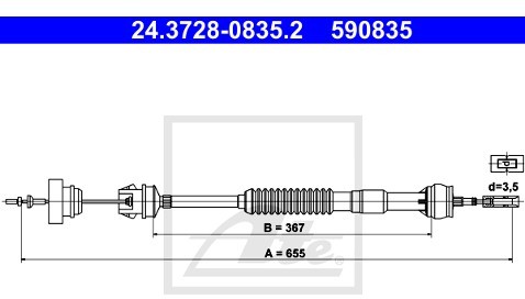 ATE Cięgno, sterowanie sprzęgłem 24.3728-0835.2