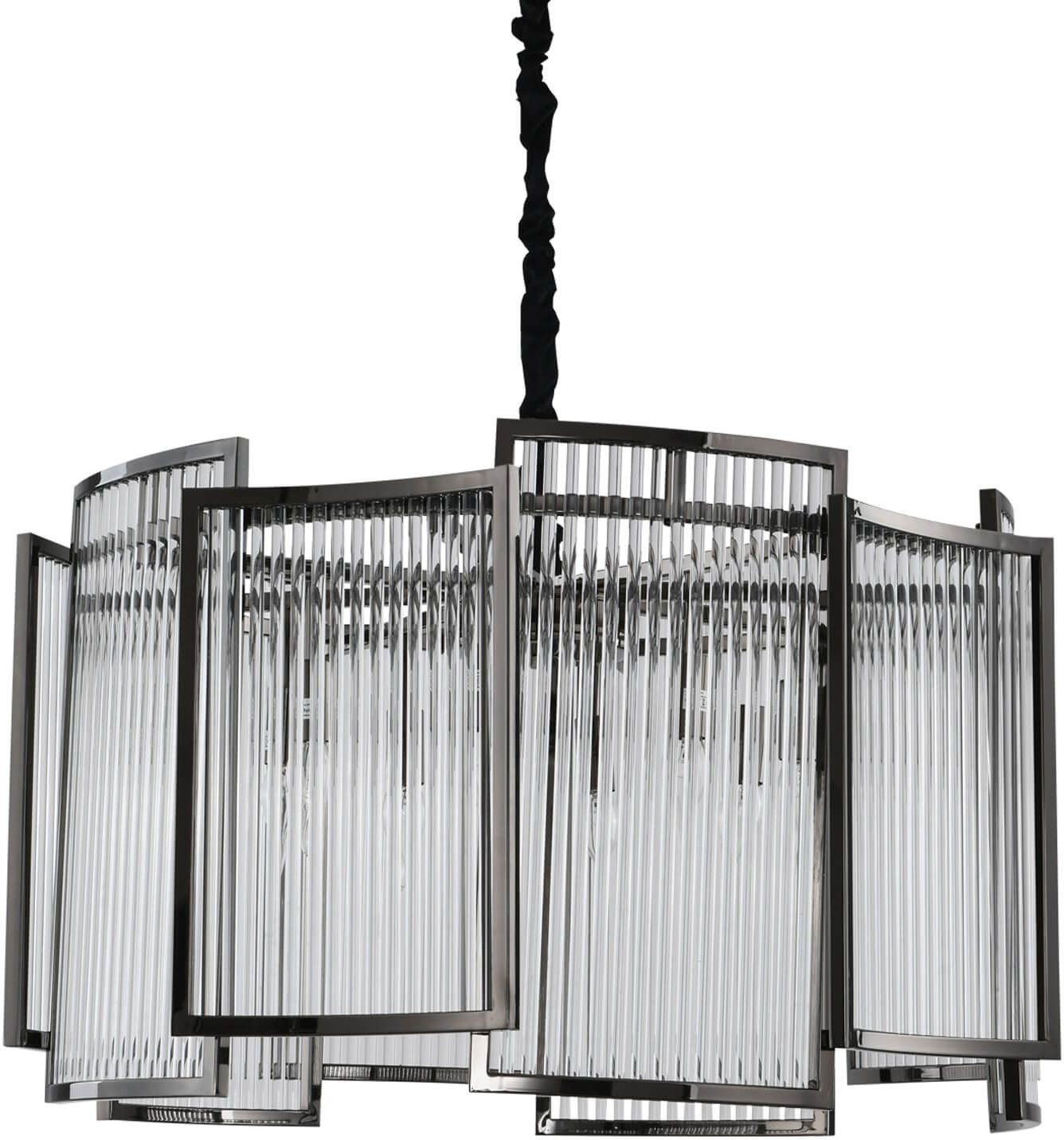 Zdjęcia - Żyrandol / lampa Wisząca lampa hampton Imperio SMP0098 black Step kryształowa czarna