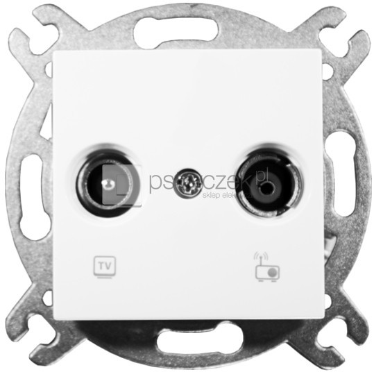 Viko by Panasonic Gniazdo RTV końcowe - Karre Biały 90963621