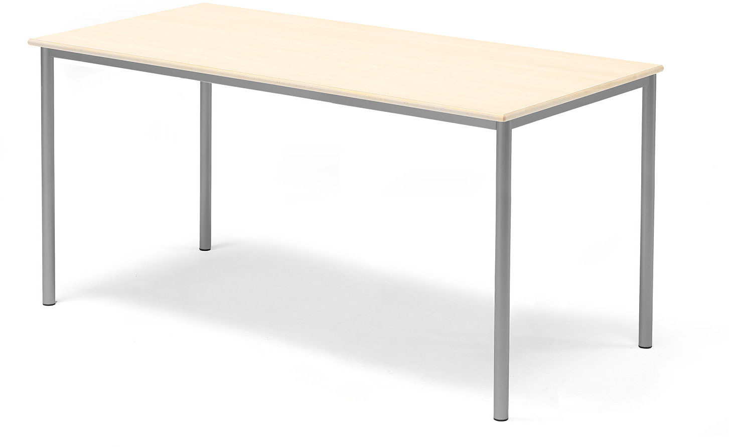 AJ Produkty Biurko Boras, 1600x800x800 mm, srebrna rama, brzoza laminat