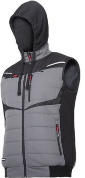 LAHTI PRO Bezrękawnik roboczy ocieplany z kapturem rozmiar 2XL L4131705