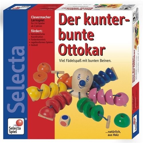 Selecta 63006 z kunterbunte otokar, kostka-i do gry na nitkę, wielokolorowy
