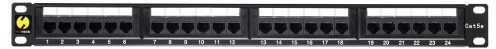 NetRack Patch panel 19'' 1U, 24-porty kat. 5e UTP, z półką 104-05