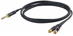 PROEL CHLP300LU3 kabel Y złącza YONGSHENG 6,3 mm Stereo jack - 2x wtyk RCA - 3m CHLP300LU3