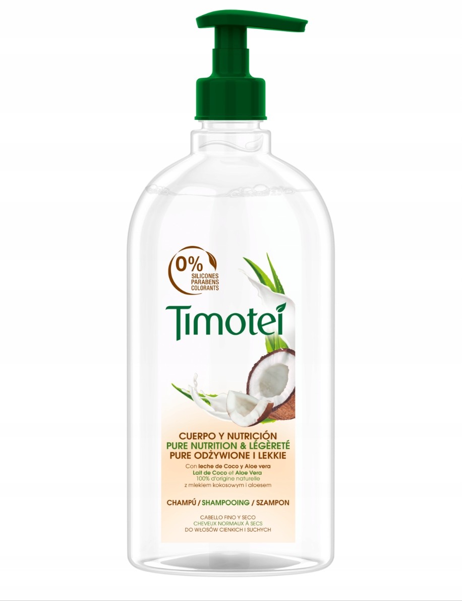 Фото - Шампунь Timotei Coconut & Aloe Vera Nourished & Light Szampon do włosów 