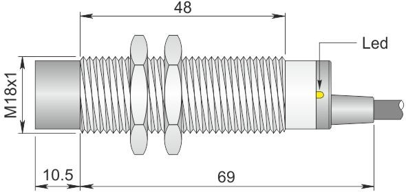 ORNO indukcyjny 18 mm SI18-DCE16 NPN NC LC5 I18000462
