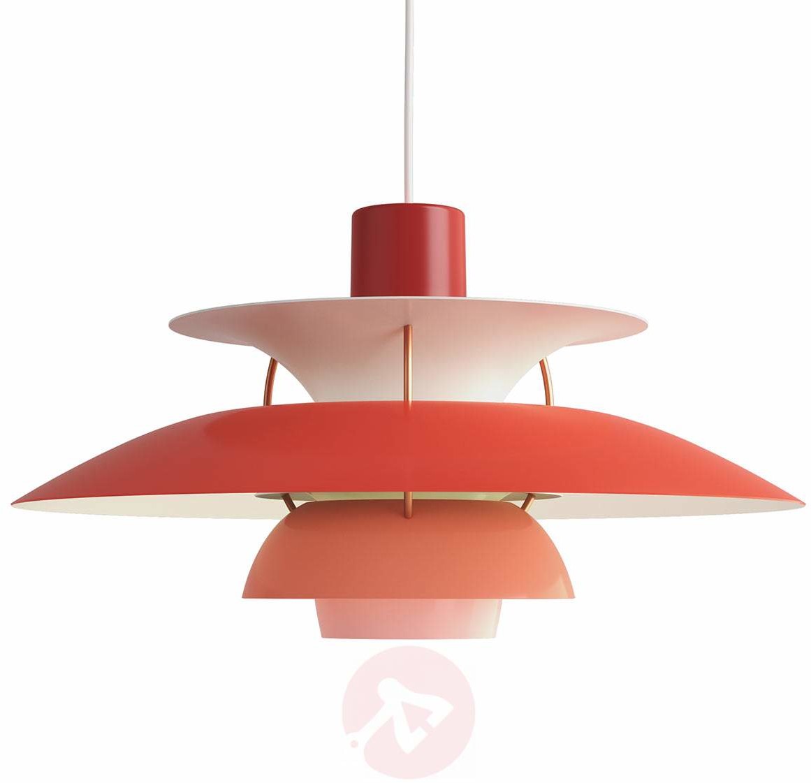 Louis Poulsen PH 5, lampa wisząca, czerwona