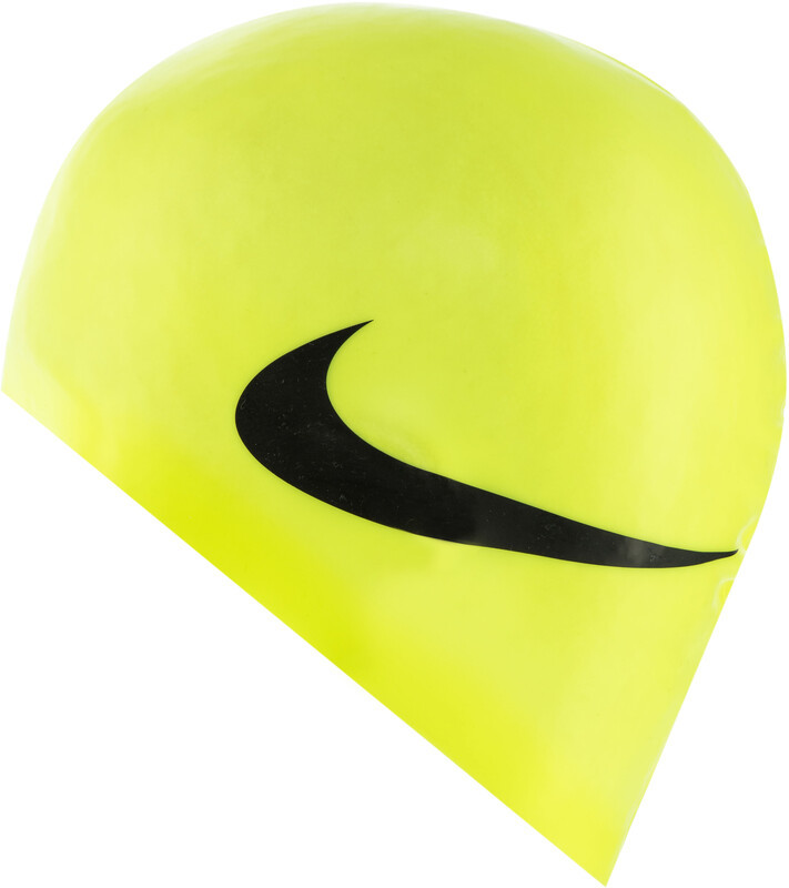 Nike Swim Swim Big Swoosh Printed Czepek silikonowy, volt 2021 Czepki pływackie NESS8163-737-OSFA