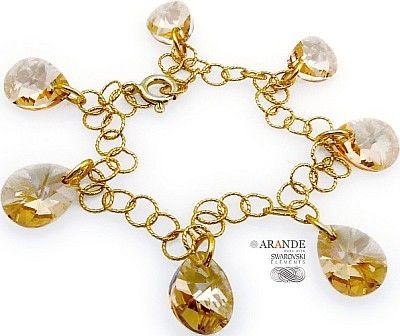 Swarovski Arande Bransoletka Golden Złote Srebro 2166156646