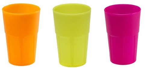 Mojito Design Mojito designerska Box firmy Cocktail szkło, tworzywo sztuczne, Fluo kolory mieszane, 0.35 litra, 6 sztuk MDCBXMF