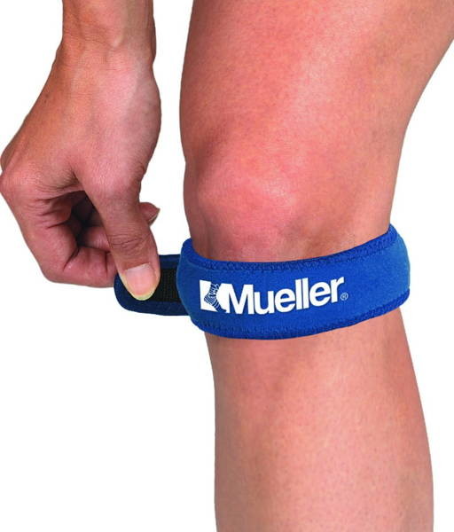 Mueller Opaska na kolano skoczków niebieska