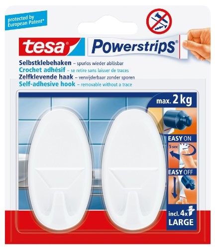 Tesa 58013 00052 01 hak owalna: 2 hak i 4 paski, rozmiar L (58013-00052-01)