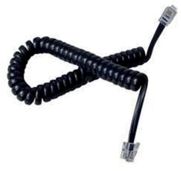 DPM Kabel telefoniczny spiralny RJ10 Solid 2 m czarny