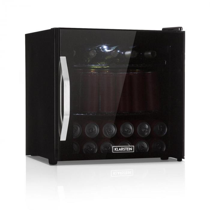 Klarstein Beersafe L Onyx lodówka na napoje A+ LED ruszty z metalu szklane drzwi czarna