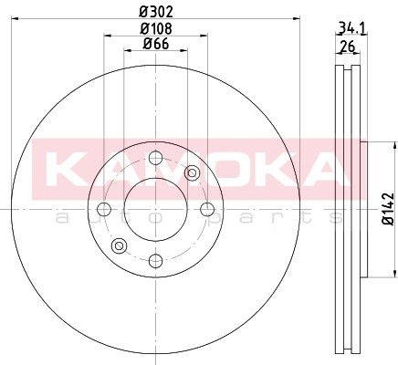 KAMOKA Tarcza hamulcowa 103261 103261