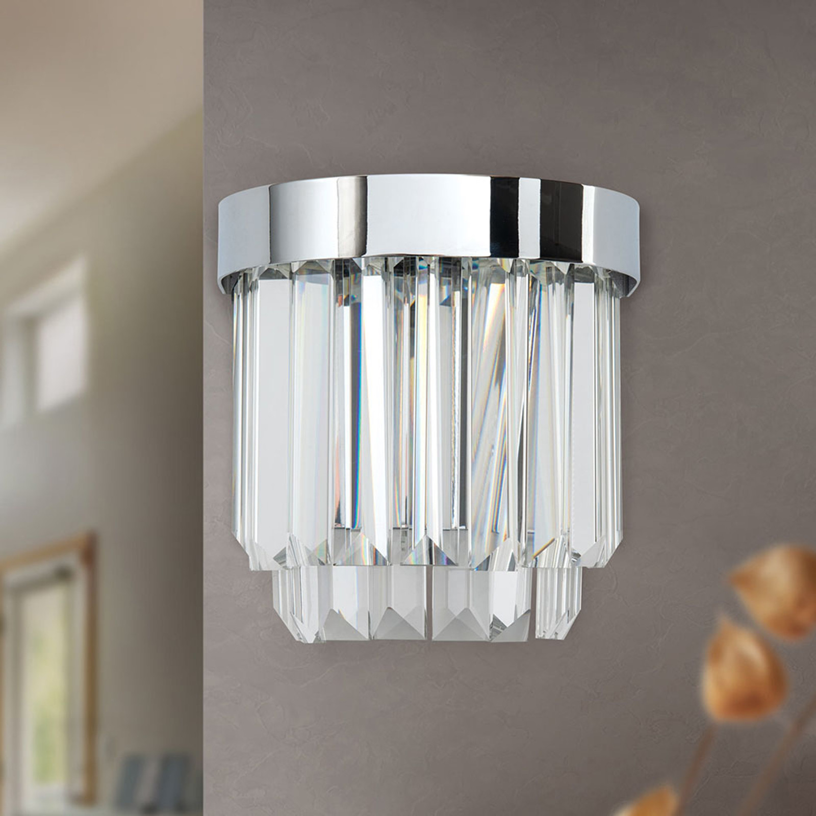Orion Kinkiet LED Prism z Up- and Downlight, chrom